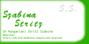 szabina stritz business card